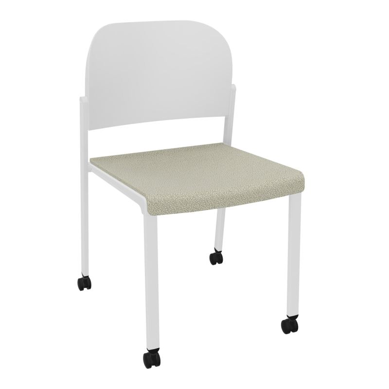 ROMY CHAISE 4P ROULT ASSISE TISSU DOSSIER POLYPRO SANS ACCOUDOIRS  A2 SP PT