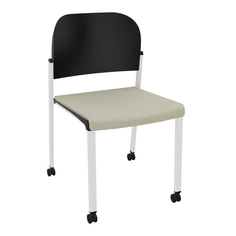 ROMY CHAISE 4P ROULT ASSISE TISSU DOSSIER POLYPRO SANS ACCOUDOIRS  A2 SP PU
