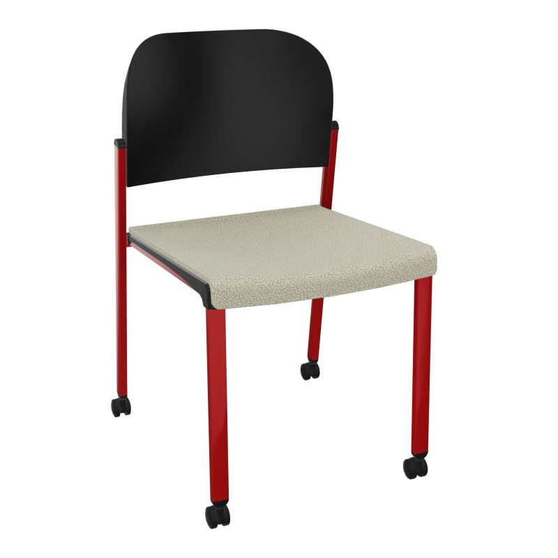 ROMY CHAISE 4P ROULT ASSISE TISSU DOSSIER POLYPRO SANS ACCOUDOIRS  A2 ZY PU