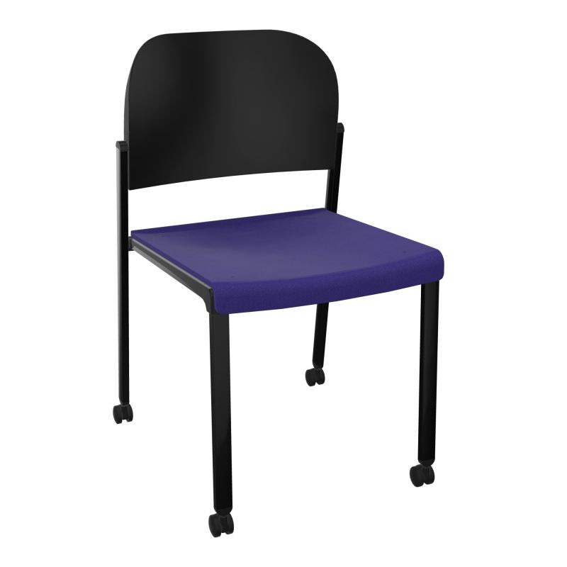 ROMY CHAISE 4P ROULT ASSISE TISSU DOSSIER POLYPRO SANS ACCOUDOIRS  A3 SG PU