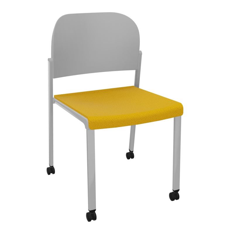 ROMY CHAISE 4P ROULT ASSISE TISSU DOSSIER POLYPRO SANS ACCOUDOIRS  A5 SB PX