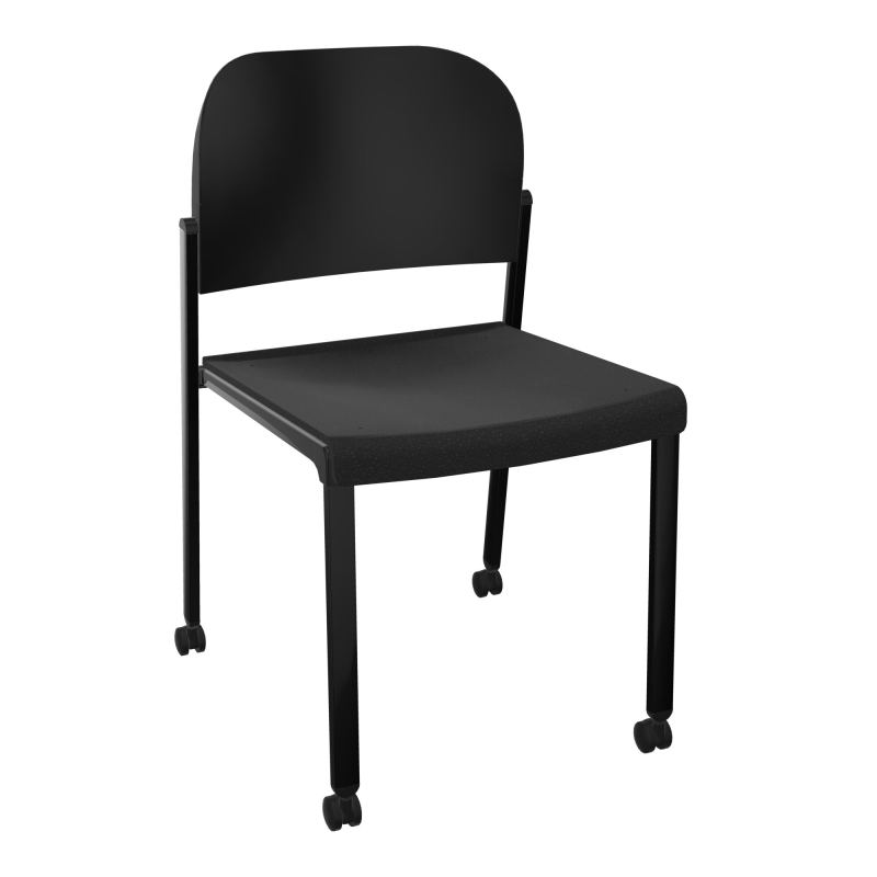 ROMY CHAISE 4P ROULT ASSISE TISSU DOSSIER POLYPRO SANS ACCOUDOIRS  A6 SG PU