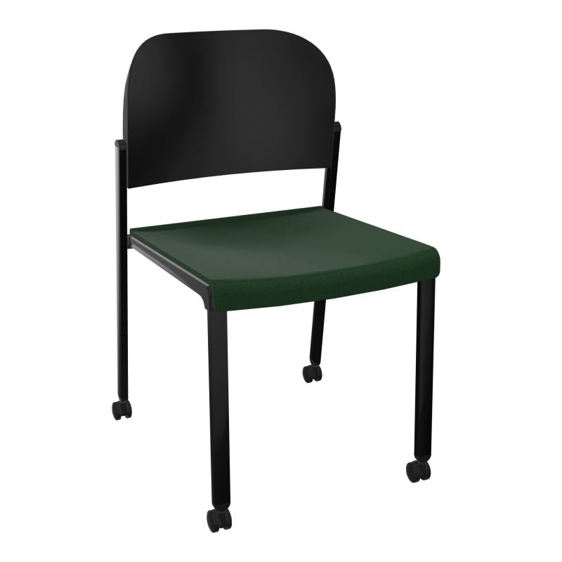 ROMY CHAISE 4P ROULT ASSISE TISSU DOSSIER POLYPRO SANS ACCOUDOIRS  A9 SG PU