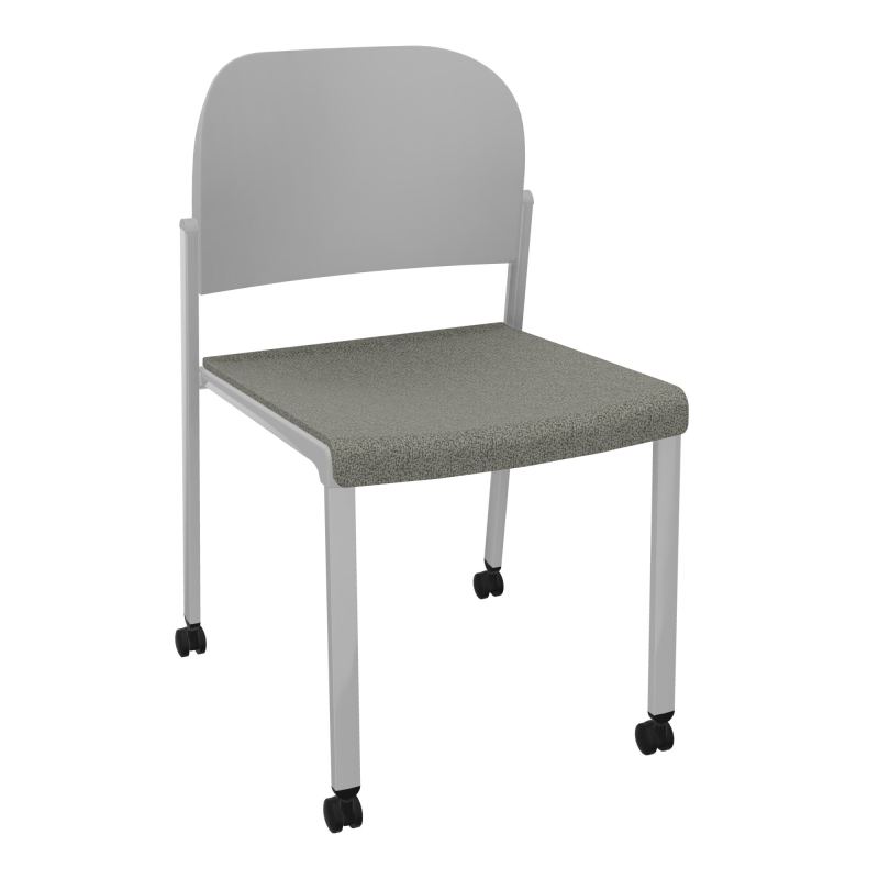 ROMY CHAISE 4P ROULT ASSISE TISSU DOSSIER POLYPRO SANS ACCOUDOIRS  B1 SB PX