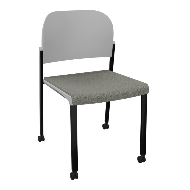 ROMY CHAISE 4P ROULT ASSISE TISSU DOSSIER POLYPRO SANS ACCOUDOIRS  B1 SG PX