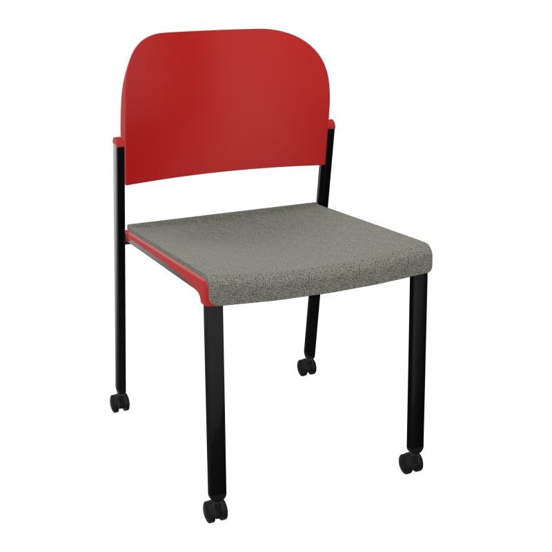 ROMY CHAISE 4P ROULT ASSISE TISSU DOSSIER POLYPRO SANS ACCOUDOIRS  B1 SG PZ