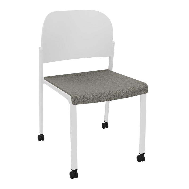 ROMY CHAISE 4P ROULT ASSISE TISSU DOSSIER POLYPRO SANS ACCOUDOIRS  B1 SP PT