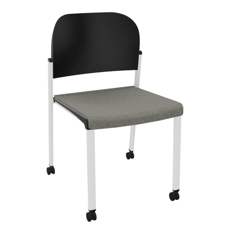 ROMY CHAISE 4P ROULT ASSISE TISSU DOSSIER POLYPRO SANS ACCOUDOIRS  B1 SP PU