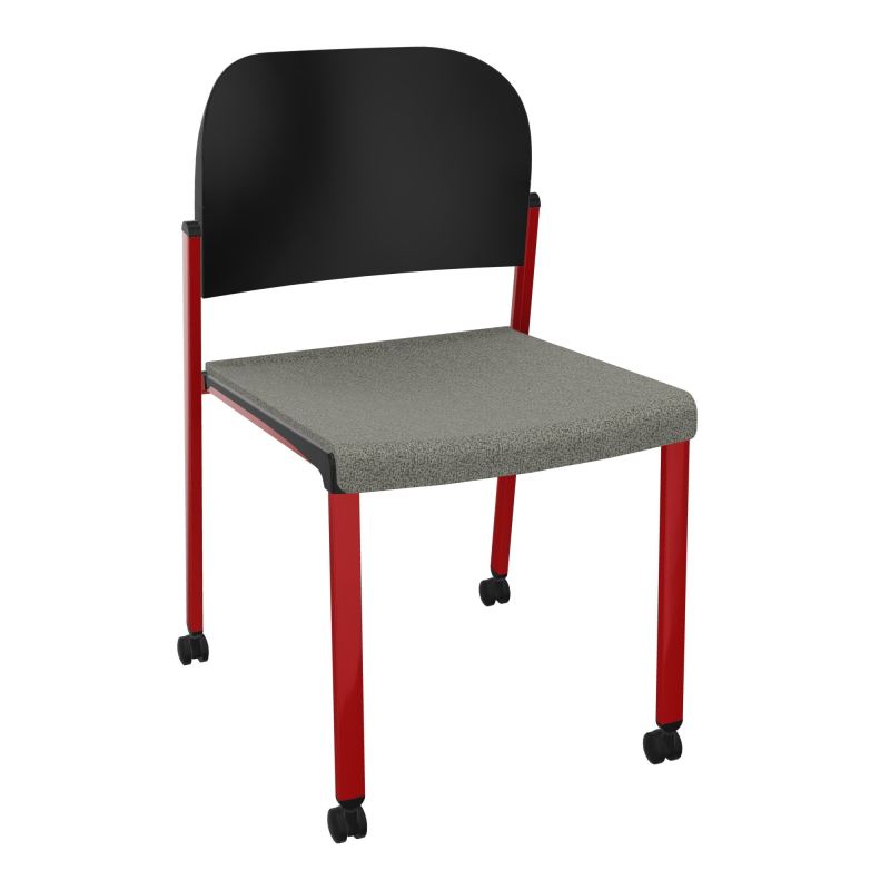 ROMY CHAISE 4P ROULT ASSISE TISSU DOSSIER POLYPRO SANS ACCOUDOIRS  B1 ZY PU