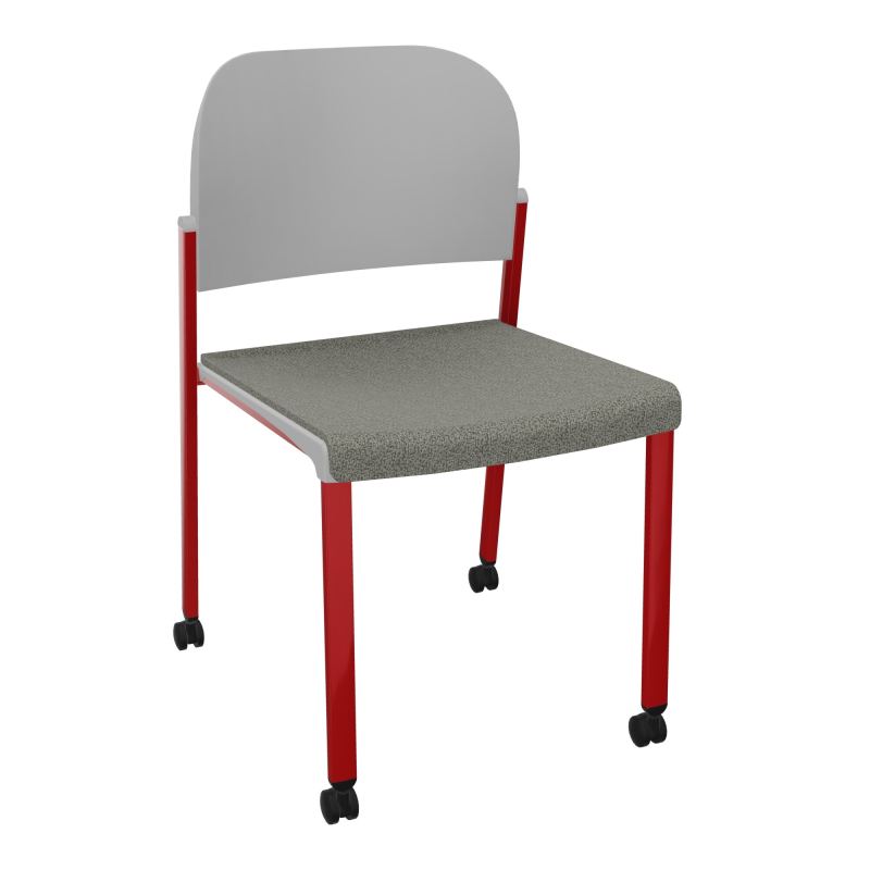ROMY CHAISE 4P ROULT ASSISE TISSU DOSSIER POLYPRO SANS ACCOUDOIRS  B1 ZY PX