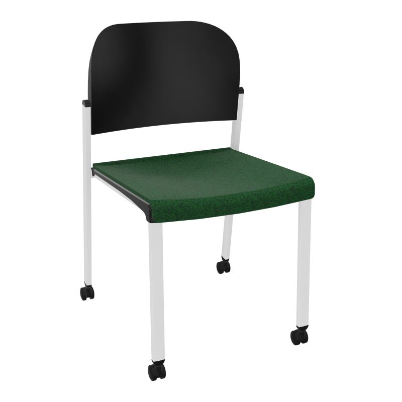 ROMY CHAISE 4P ROULT ASSISE TISSU DOSSIER POLYPRO SANS ACCOUDOIRS  B2 SP PU