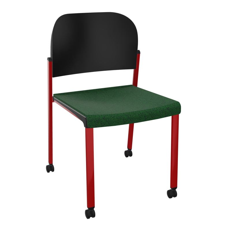 ROMY CHAISE 4P ROULT ASSISE TISSU DOSSIER POLYPRO SANS ACCOUDOIRS  B2 ZY PU