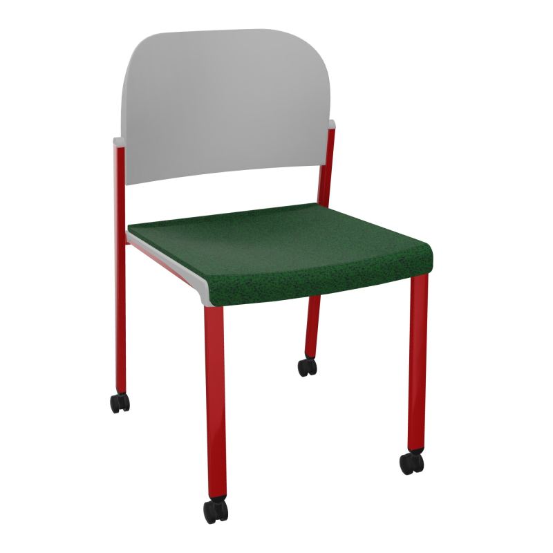ROMY CHAISE 4P ROULT ASSISE TISSU DOSSIER POLYPRO SANS ACCOUDOIRS  B2 ZY PX