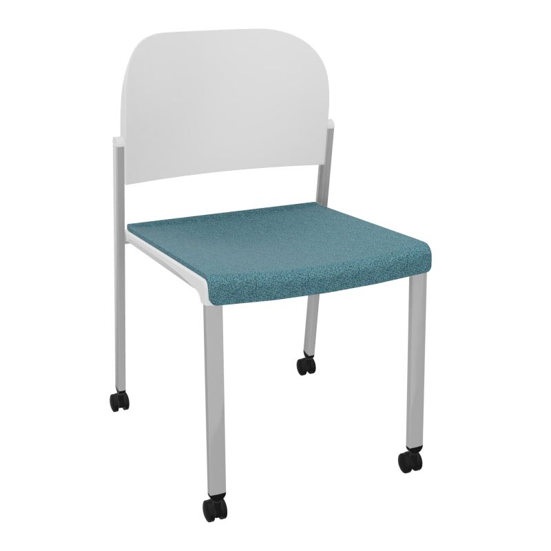 ROMY CHAISE 4P ROULT ASSISE TISSU DOSSIER POLYPRO SANS ACCOUDOIRS  B4 SB PT