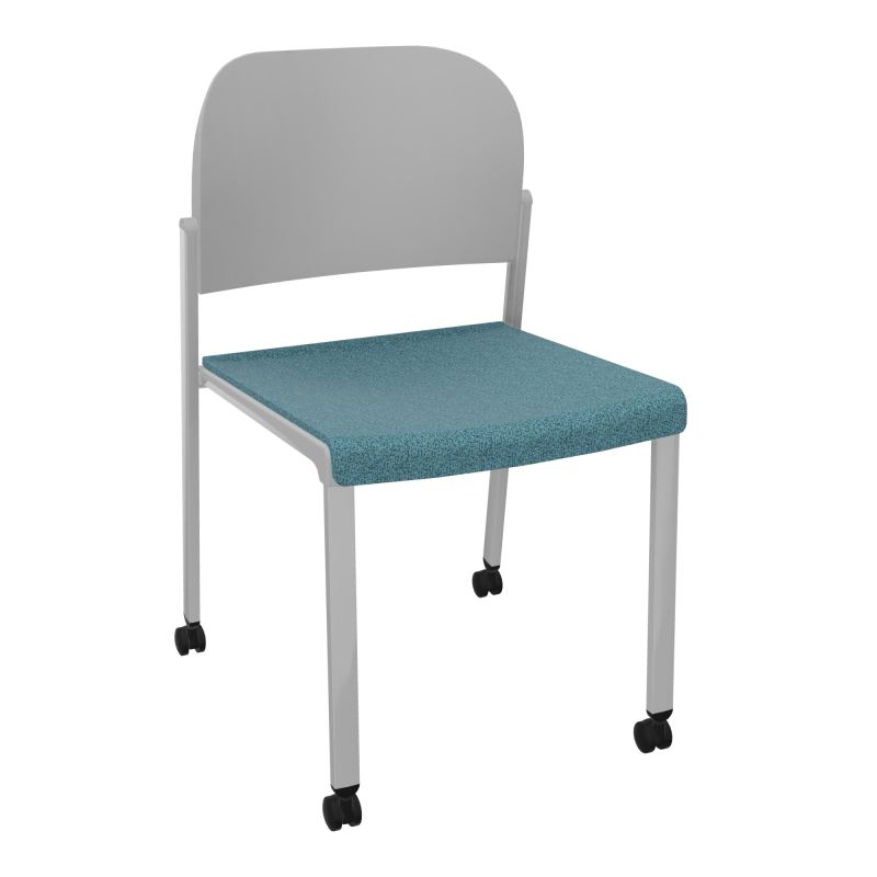ROMY CHAISE 4P ROULT ASSISE TISSU DOSSIER POLYPRO SANS ACCOUDOIRS  B4 SB PX