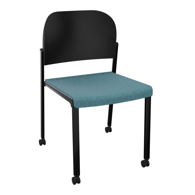 ROMY CHAISE 4P ROULT ASSISE TISSU DOSSIER POLYPRO SANS ACCOUDOIRS  B4 SG PU