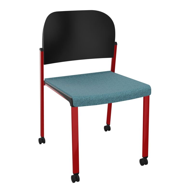 ROMY CHAISE 4P ROULT ASSISE TISSU DOSSIER POLYPRO SANS ACCOUDOIRS  B4 ZY PU