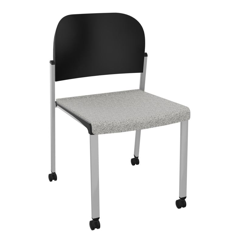 ROMY CHAISE 4P ROULT ASSISE TISSU DOSSIER POLYPRO SANS ACCOUDOIRS  B5 SB PU