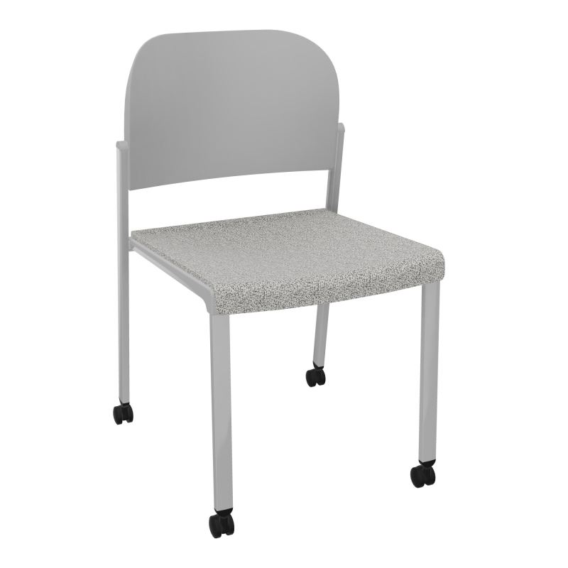 ROMY CHAISE 4P ROULT ASSISE TISSU DOSSIER POLYPRO SANS ACCOUDOIRS  B5 SB PX