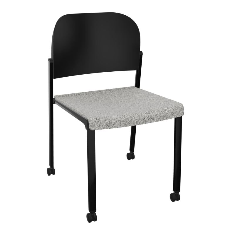 ROMY CHAISE 4P ROULT ASSISE TISSU DOSSIER POLYPRO SANS ACCOUDOIRS  B5 SG PU