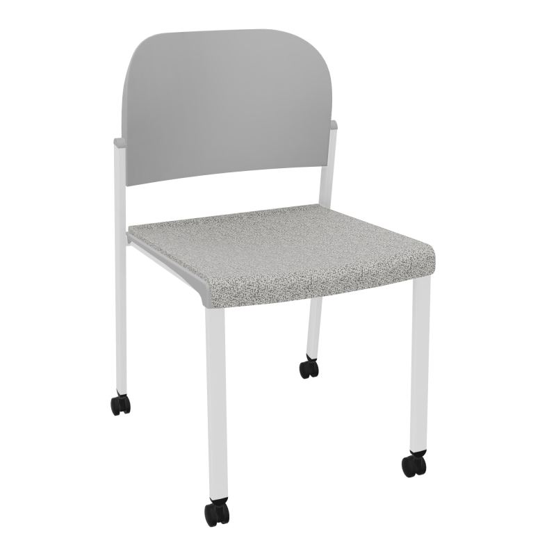 ROMY CHAISE 4P ROULT ASSISE TISSU DOSSIER POLYPRO SANS ACCOUDOIRS  B5 SP PX