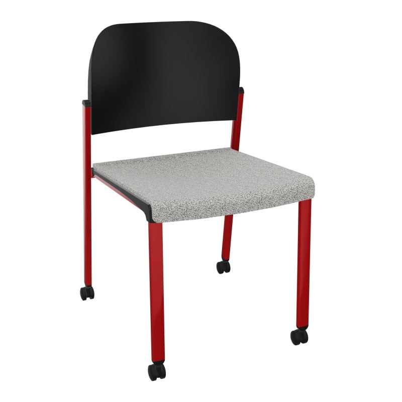 ROMY CHAISE 4P ROULT ASSISE TISSU DOSSIER POLYPRO SANS ACCOUDOIRS  B5 ZY PU