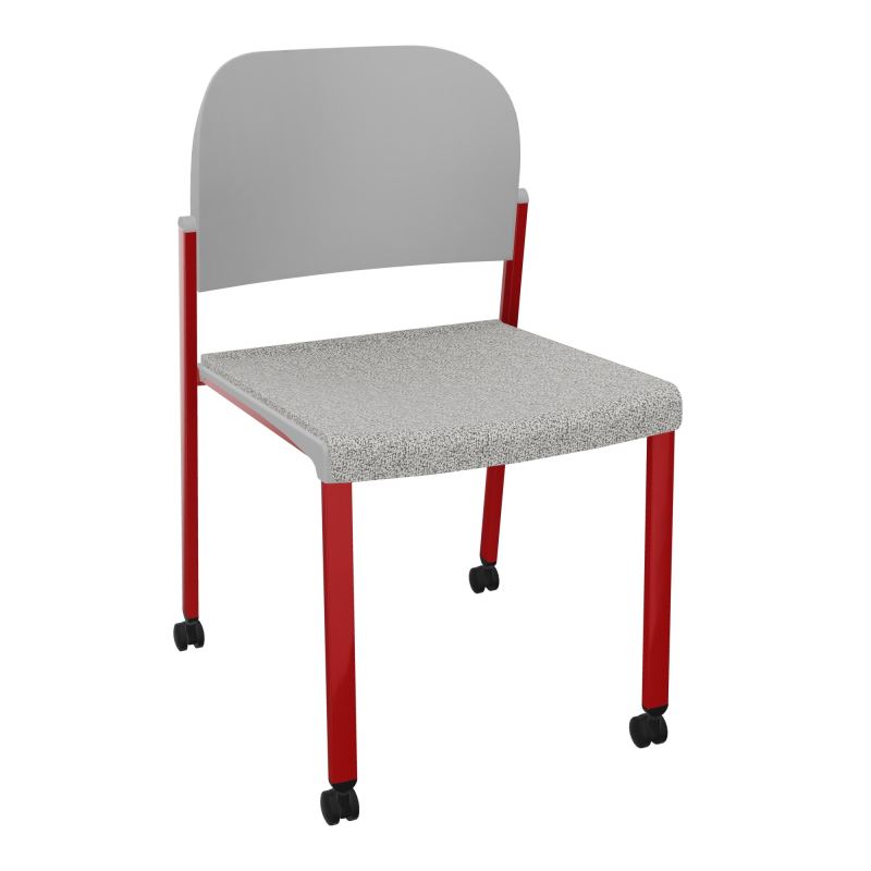 ROMY CHAISE 4P ROULT ASSISE TISSU DOSSIER POLYPRO SANS ACCOUDOIRS  B5 ZY PX