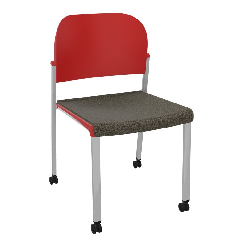 ROMY CHAISE 4P ROULT ASSISE TISSU DOSSIER POLYPRO SANS ACCOUDOIRS  B7 SB PZ