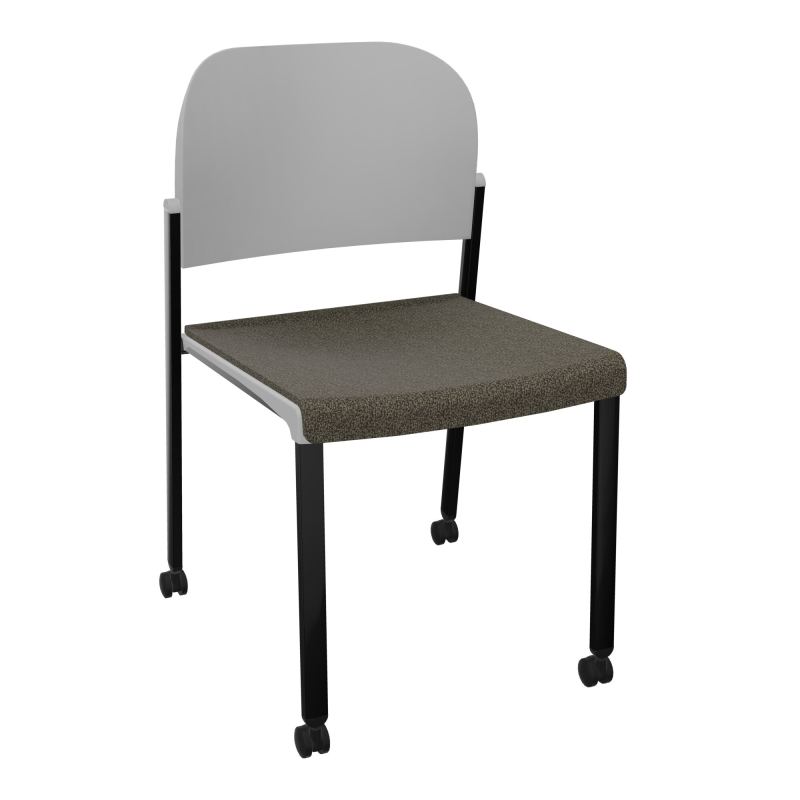 ROMY CHAISE 4P ROULT ASSISE TISSU DOSSIER POLYPRO SANS ACCOUDOIRS  B7 SG PX