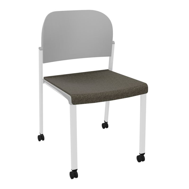 ROMY CHAISE 4P ROULT ASSISE TISSU DOSSIER POLYPRO SANS ACCOUDOIRS  B7 SP PX