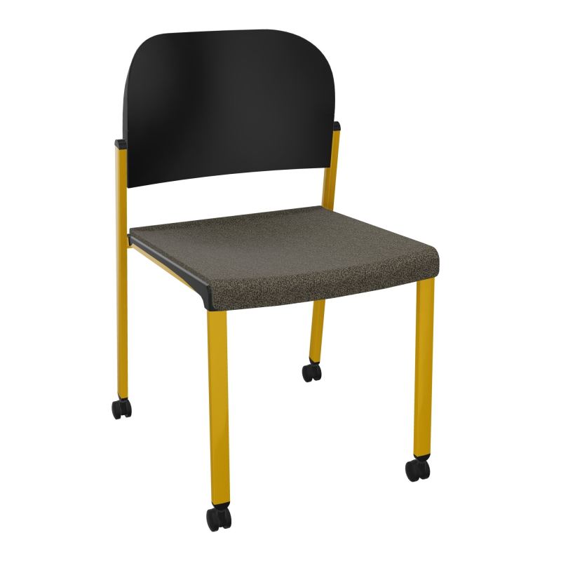 ROMY CHAISE 4P ROULT ASSISE TISSU DOSSIER POLYPRO SANS ACCOUDOIRS  B7 SX PU