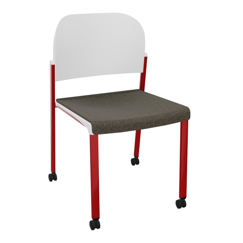 ROMY CHAISE 4P ROULT ASSISE TISSU DOSSIER POLYPRO SANS ACCOUDOIRS  B7 ZY PT