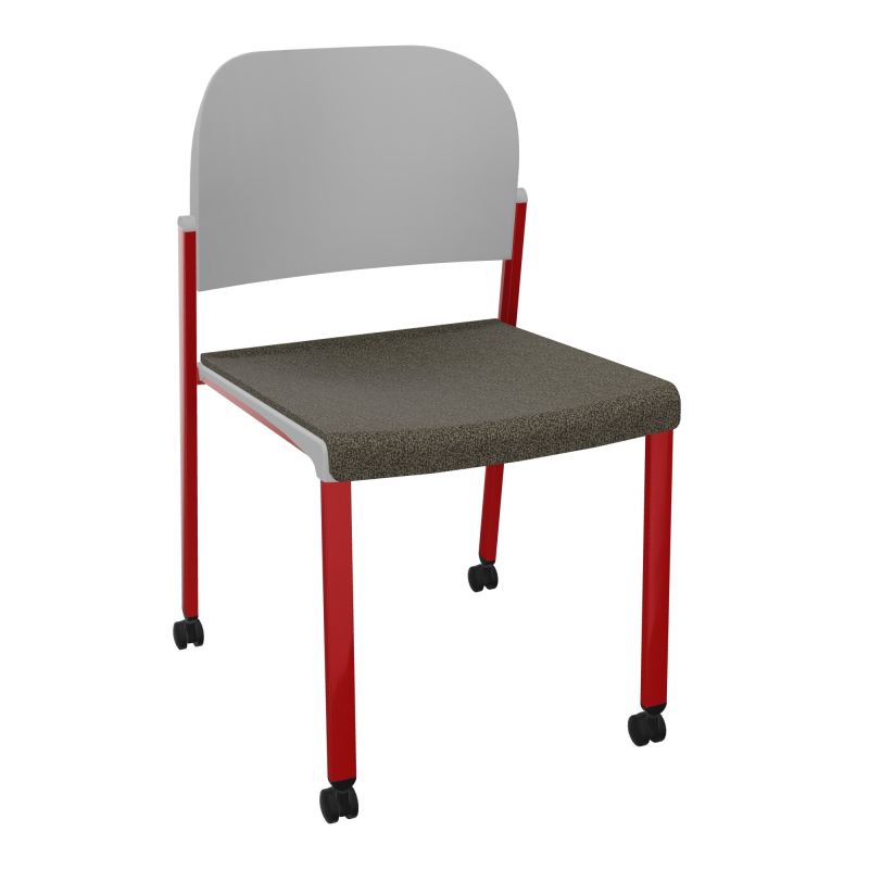 ROMY CHAISE 4P ROULT ASSISE TISSU DOSSIER POLYPRO SANS ACCOUDOIRS  B7 ZY PX