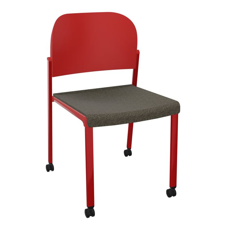 ROMY CHAISE 4P ROULT ASSISE TISSU DOSSIER POLYPRO SANS ACCOUDOIRS  B7 ZY PZ