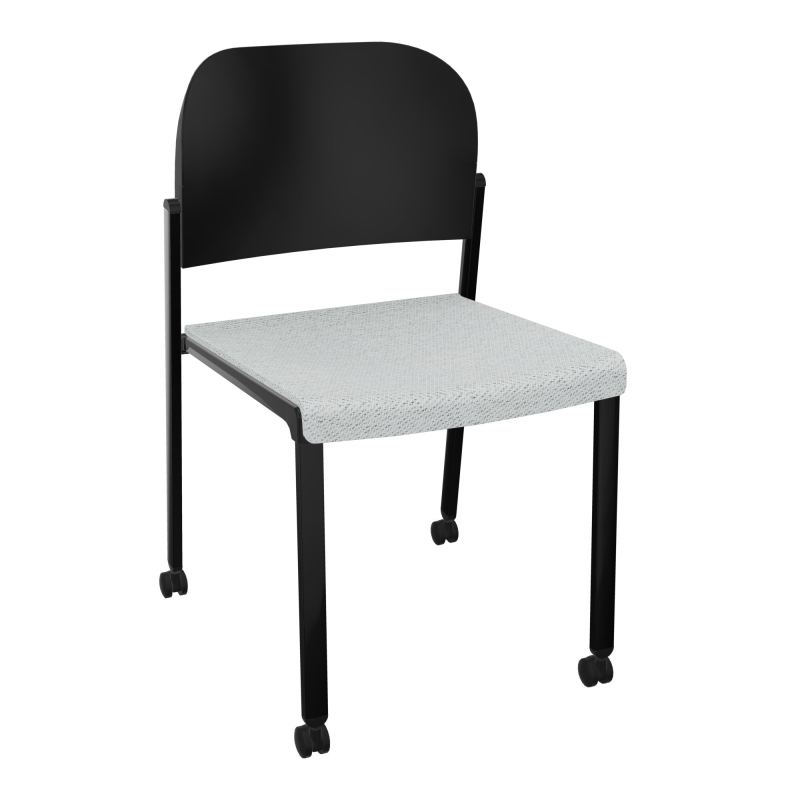 ROMY CHAISE 4P ROULT ASSISE TISSU DOSSIER POLYPRO SANS ACCOUDOIRS BC SG PU