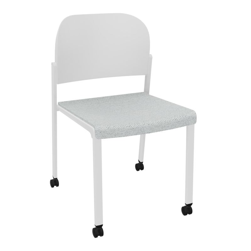 ROMY CHAISE 4P ROULT ASSISE TISSU DOSSIER POLYPRO SANS ACCOUDOIRS BC SP PT