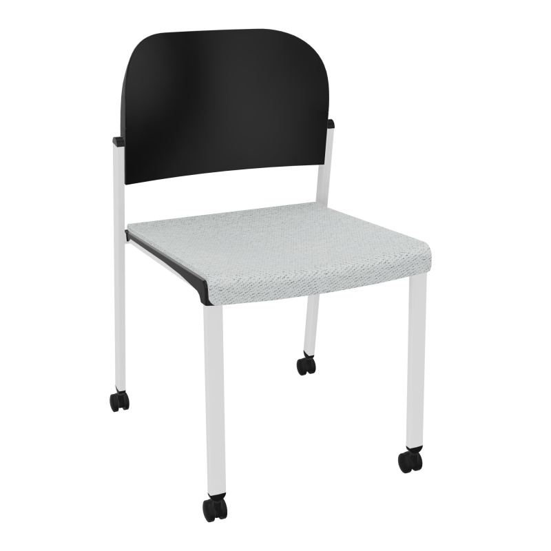 ROMY CHAISE 4P ROULT ASSISE TISSU DOSSIER POLYPRO SANS ACCOUDOIRS BC SP PU