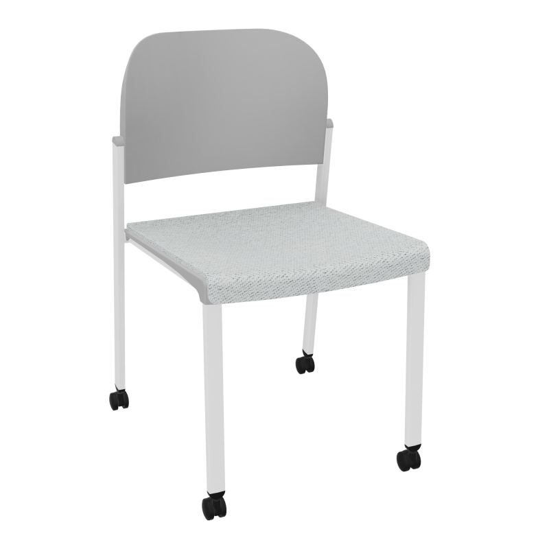 ROMY CHAISE 4P ROULT ASSISE TISSU DOSSIER POLYPRO SANS ACCOUDOIRS BC SP PX