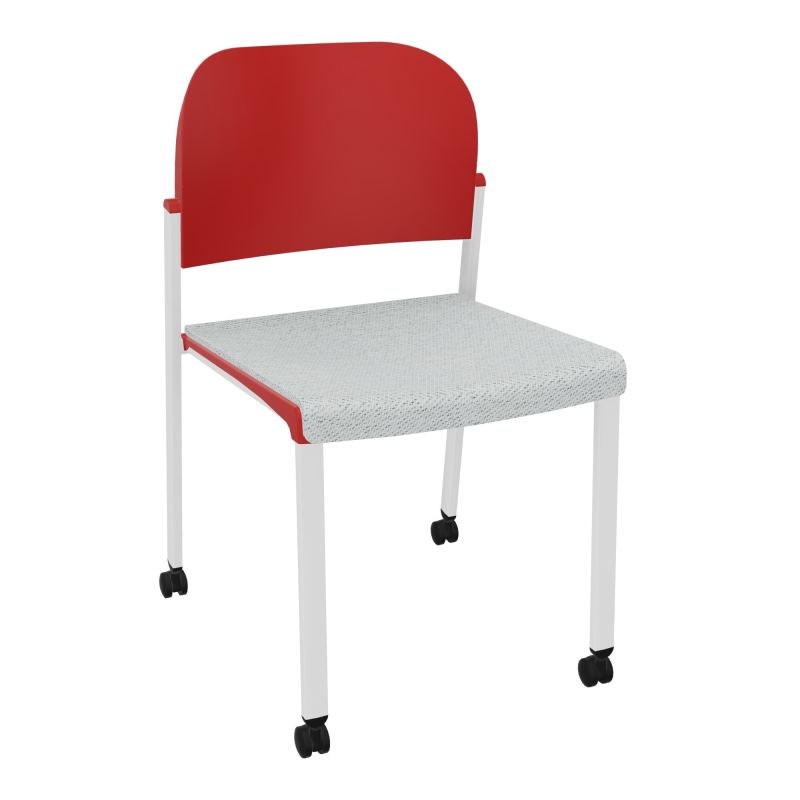 ROMY CHAISE 4P ROULT ASSISE TISSU DOSSIER POLYPRO SANS ACCOUDOIRS BC SP PZ