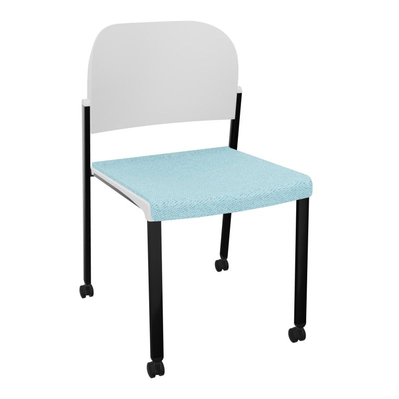 ROMY CHAISE 4P ROULT ASSISE TISSU DOSSIER POLYPRO SANS ACCOUDOIRS BF SG PT