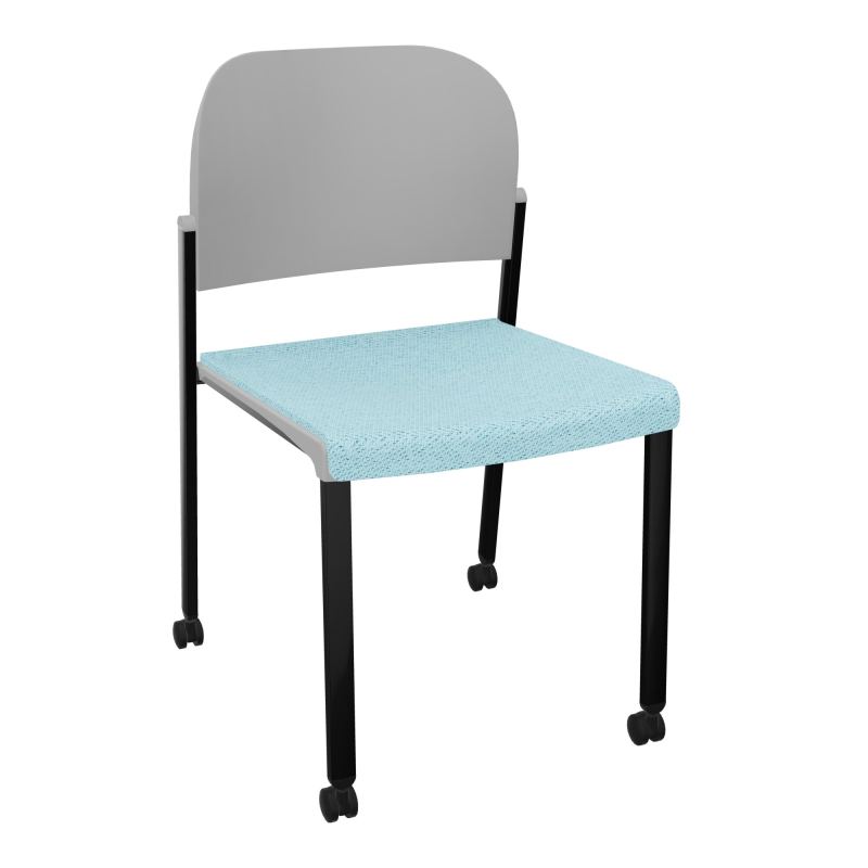 ROMY CHAISE 4P ROULT ASSISE TISSU DOSSIER POLYPRO SANS ACCOUDOIRS BF SG PX