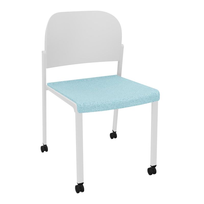 ROMY CHAISE 4P ROULT ASSISE TISSU DOSSIER POLYPRO SANS ACCOUDOIRS BF SP PT