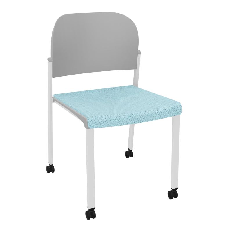 ROMY CHAISE 4P ROULT ASSISE TISSU DOSSIER POLYPRO SANS ACCOUDOIRS BF SP PX