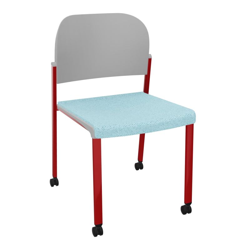 ROMY CHAISE 4P ROULT ASSISE TISSU DOSSIER POLYPRO SANS ACCOUDOIRS BF ZY PX