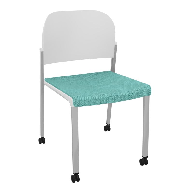 ROMY CHAISE 4P ROULT ASSISE TISSU DOSSIER POLYPRO SANS ACCOUDOIRS BG SB PT