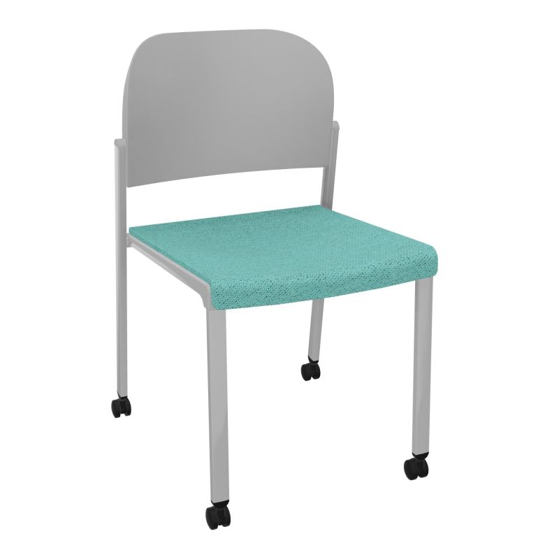 ROMY CHAISE 4P ROULT ASSISE TISSU DOSSIER POLYPRO SANS ACCOUDOIRS BG SB PX