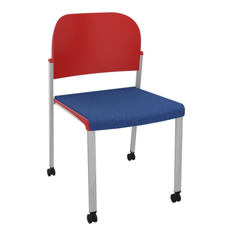 ROMY CHAISE 4P ROULT ASSISE TISSU DOSSIER POLYPRO SANS ACCOUDOIRS BH SB PZ