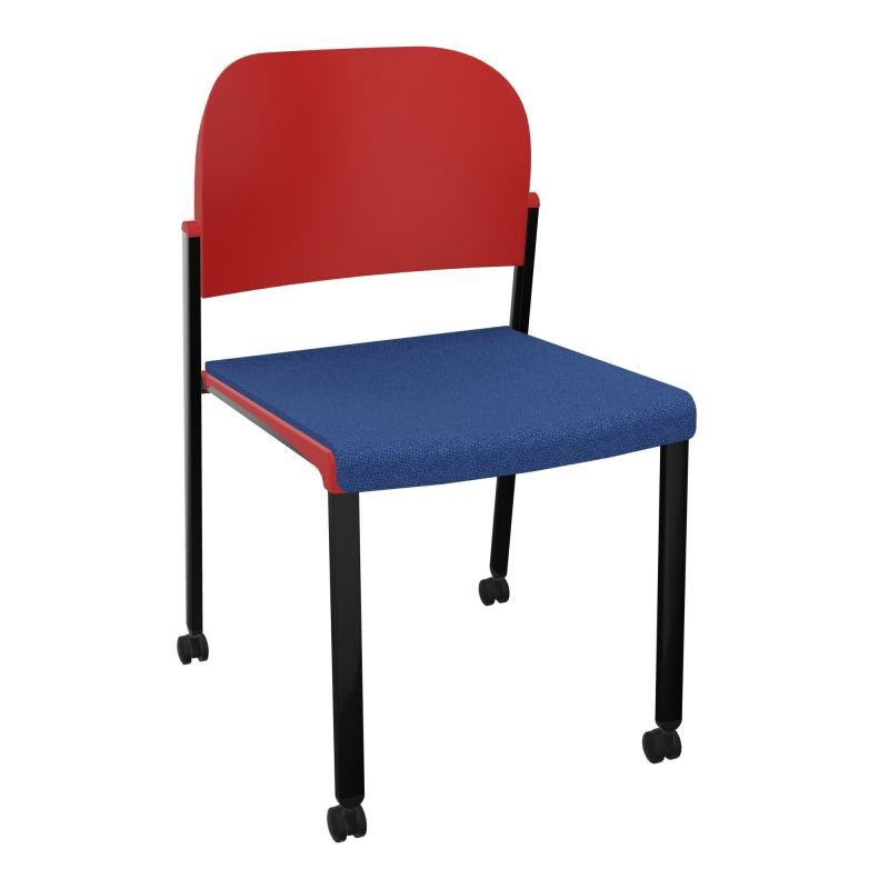 ROMY CHAISE 4P ROULT ASSISE TISSU DOSSIER POLYPRO SANS ACCOUDOIRS BH SG PZ