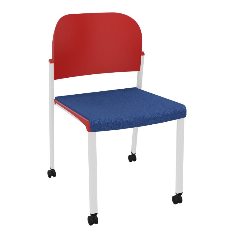 ROMY CHAISE 4P ROULT ASSISE TISSU DOSSIER POLYPRO SANS ACCOUDOIRS BH SP PZ