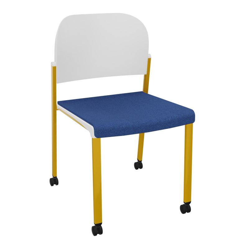 ROMY CHAISE 4P ROULT ASSISE TISSU DOSSIER POLYPRO SANS ACCOUDOIRS BH SX PT